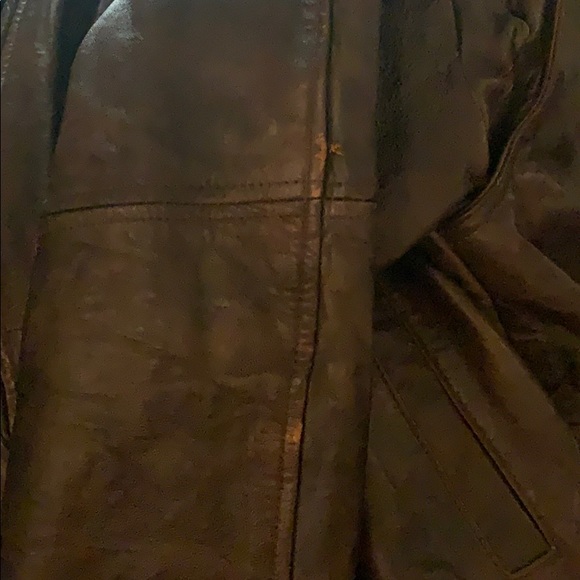 CONTEXT XLT DISTRESSED LEATHER BOMBER JACKET - Picture 9 of 11